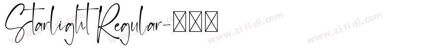 Starlight Regular字体转换